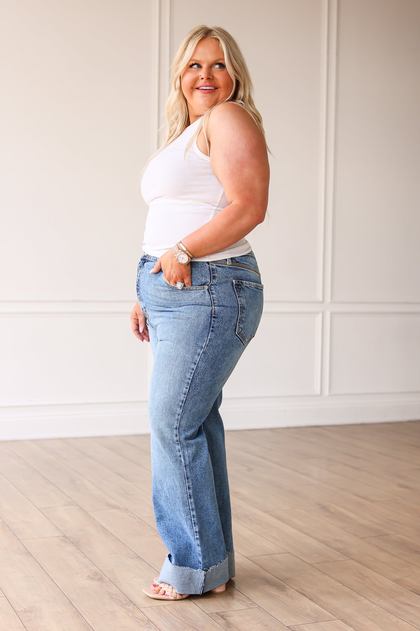 The Beth Midrise Straight Leg Jean