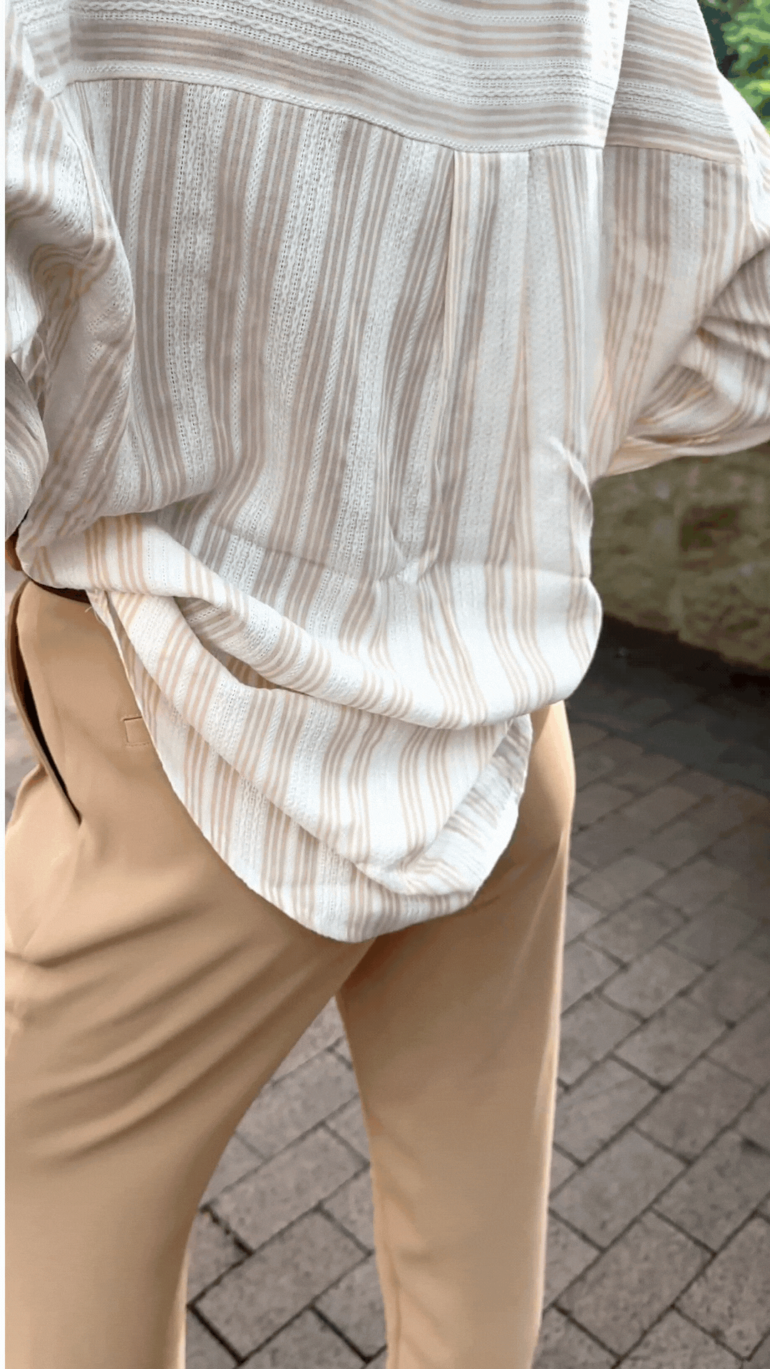 Pleat-Front Trousers, Tan