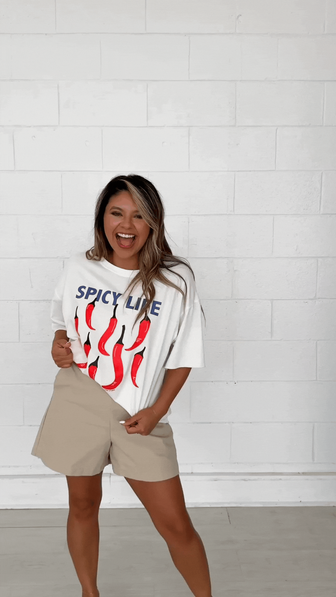 Spicy Life On White Relaxed Fit Tee