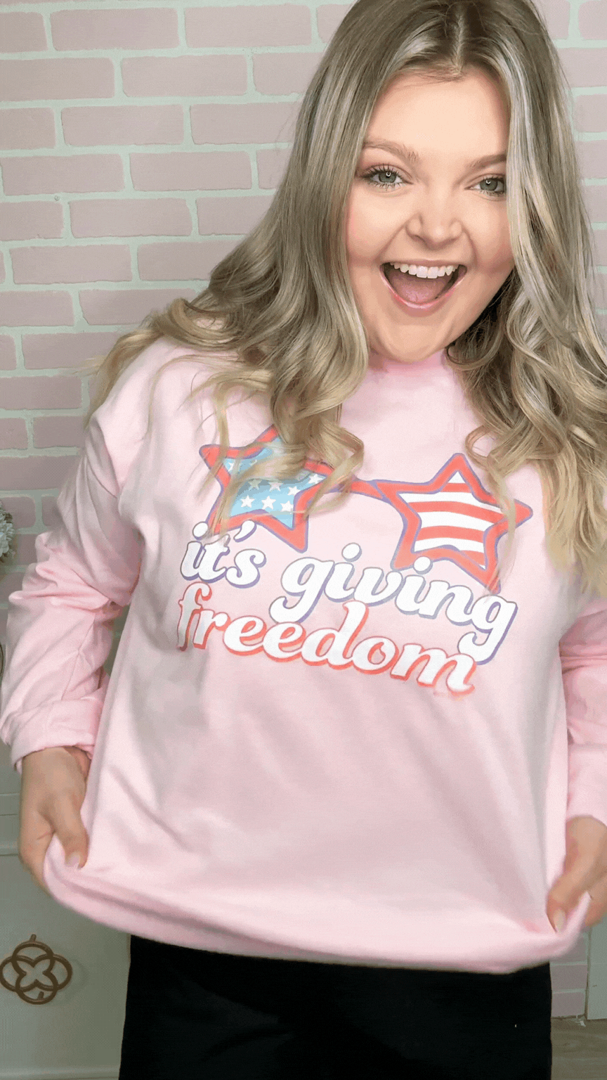 It's Giving Freedom French Terry Sweatshirt