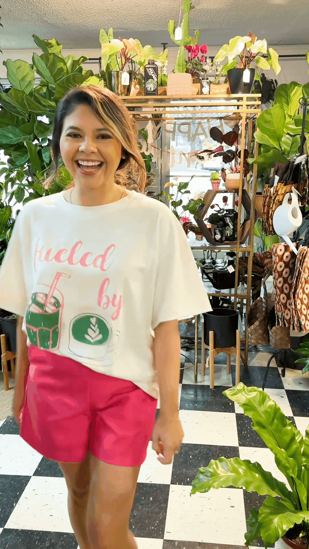 Fueled by Matcha on White Tee Shirt