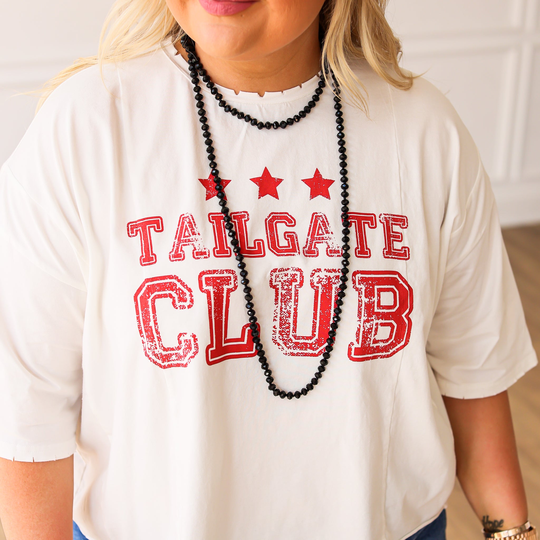 The Essential 60" Double Wrap Beaded Necklace, Black 8mm