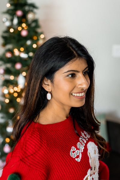 Grey Glitter Earrings