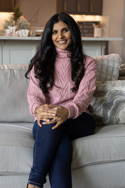 Pink Turtle Neck Knit Sweater