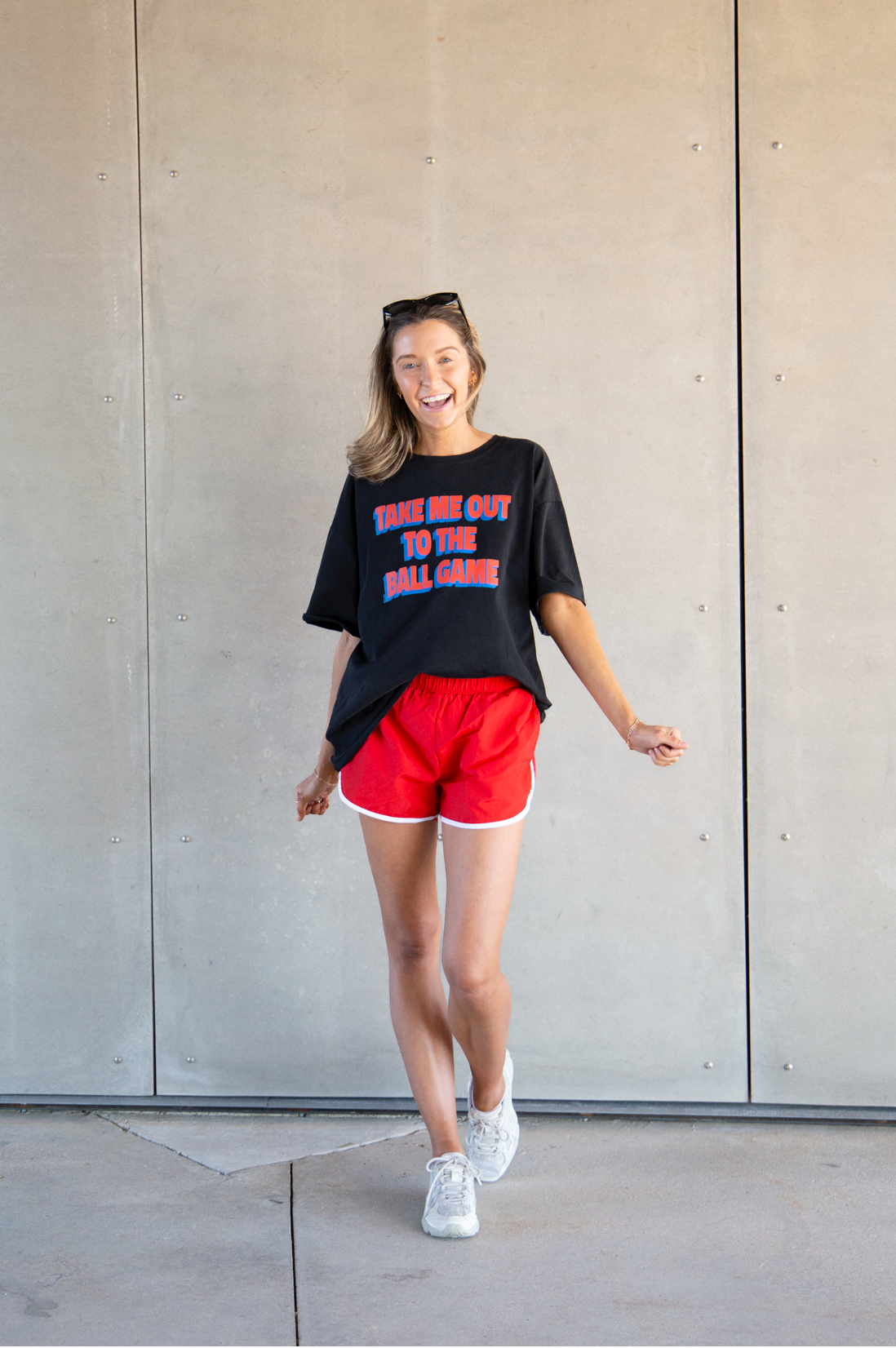 Take Me Out on Black Boxy Tee