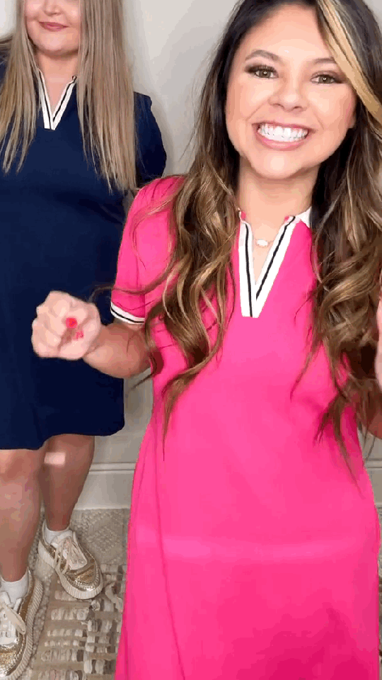 Polo Shirt Dress, Pink
