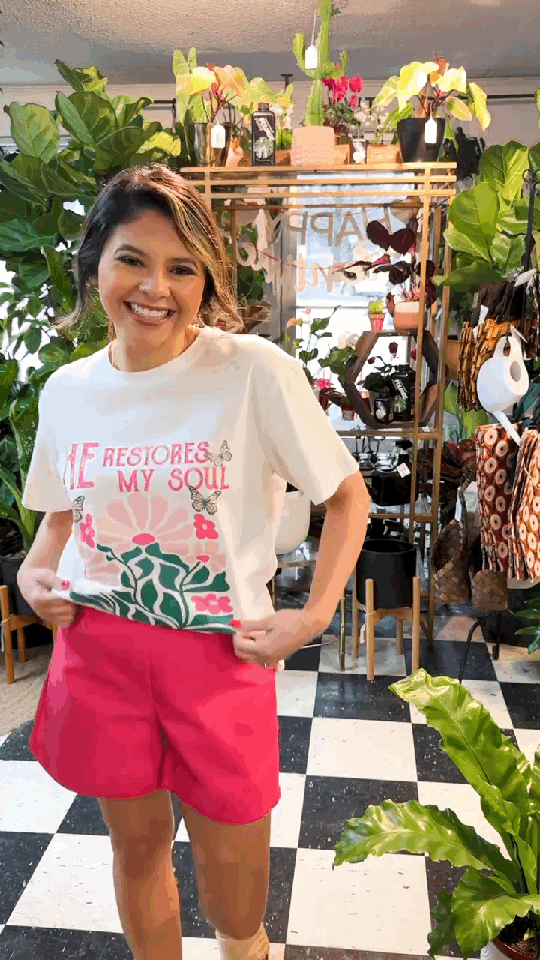 He Restores my Soul White Tee Shirt