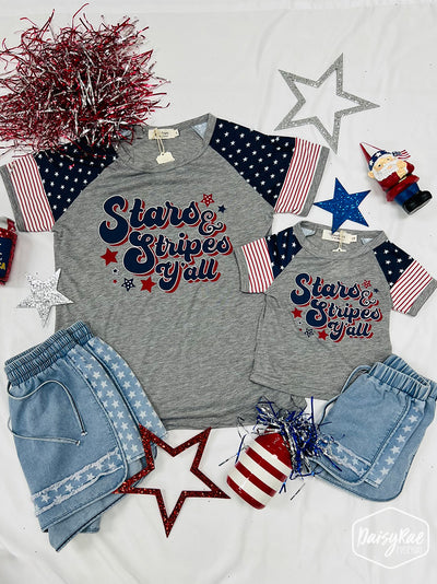 Stars & Stripes Y'all Raglan Tee