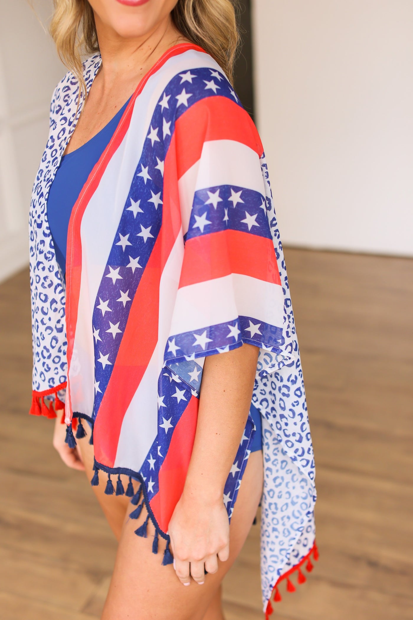 Stars & Stripes Cover-Up with Tassels