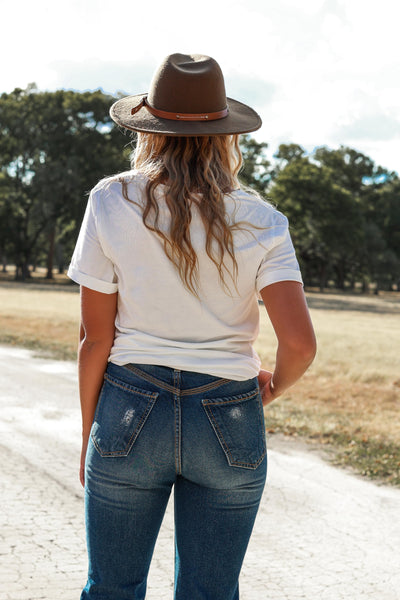 Turkey Wine and Feeling Fine on Vanilla Bean-White Cuff Tee