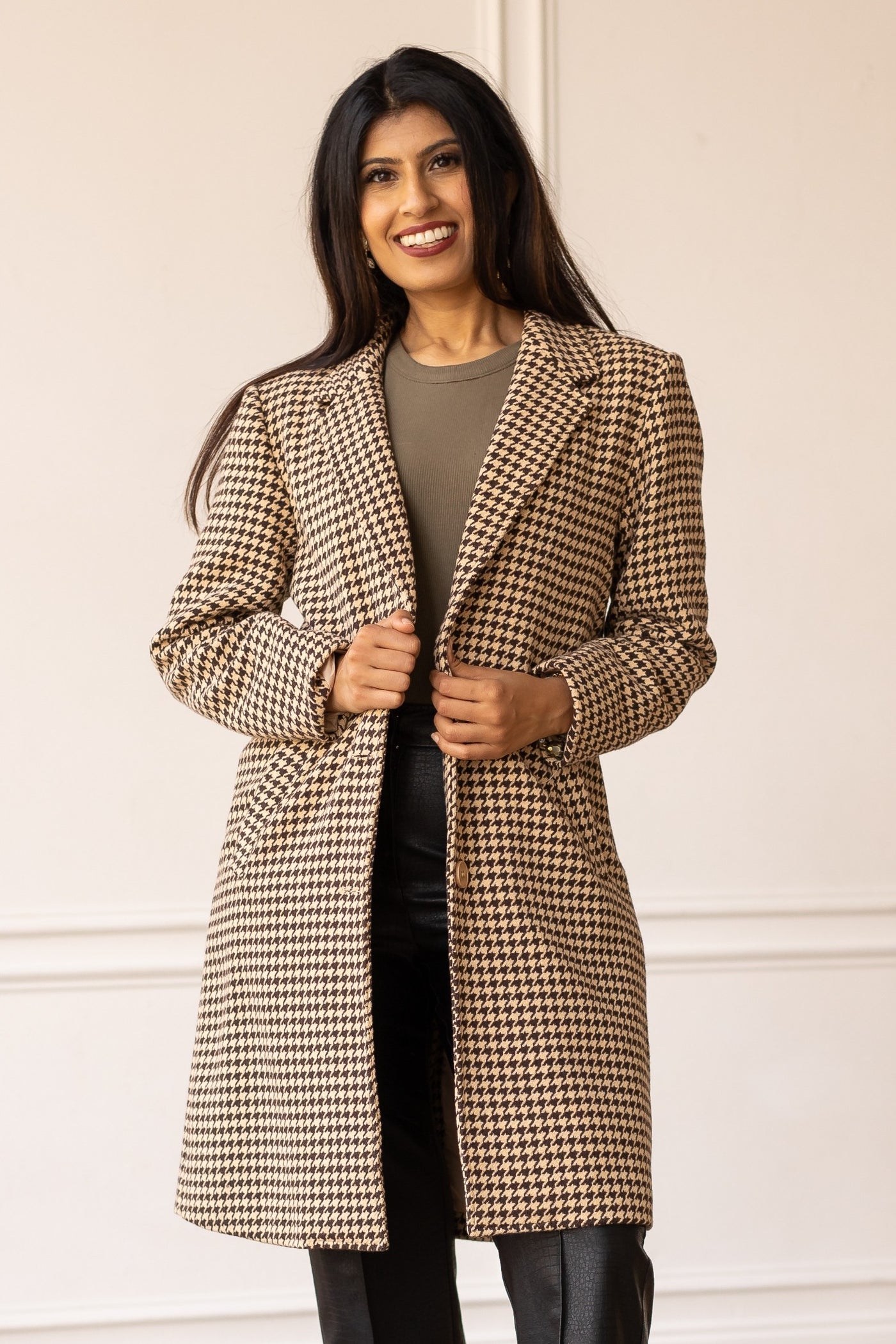 The Phoebe Coat, Houndstooth