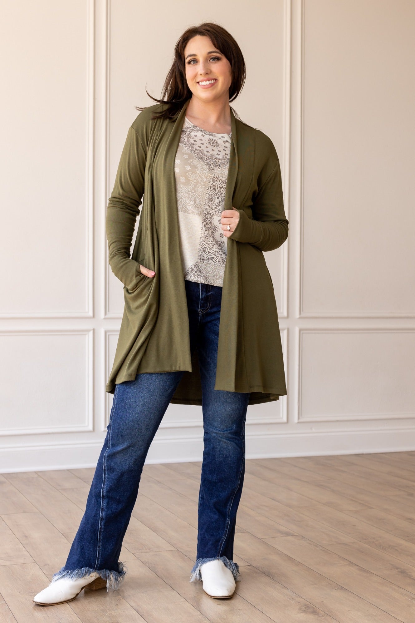 The Cardi Olive Cardigan