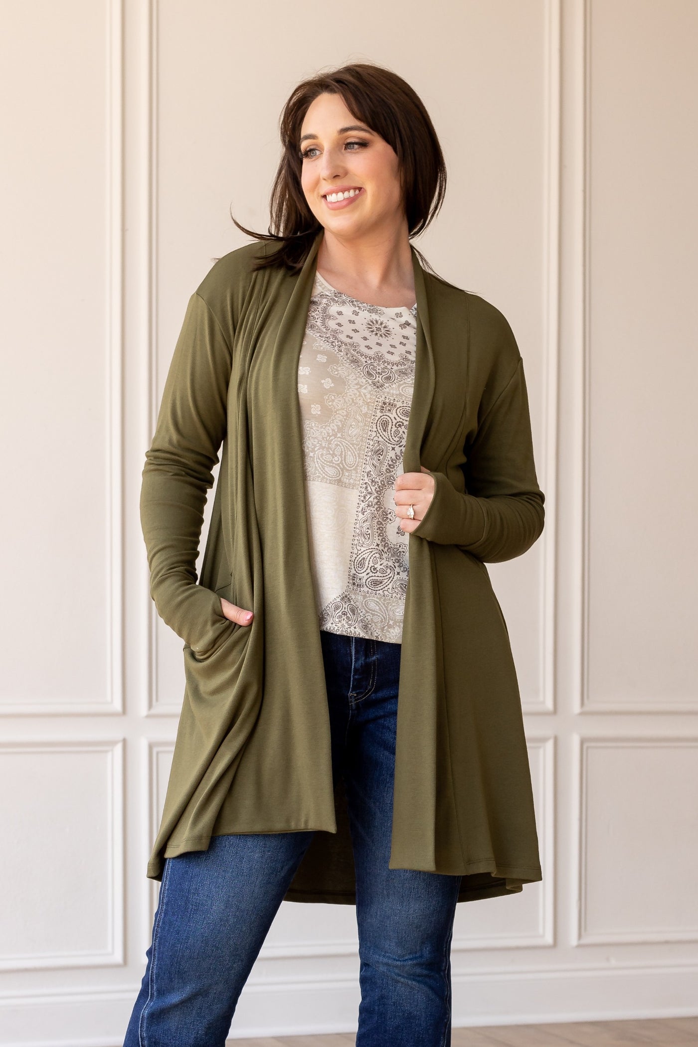 The Cardi Olive Cardigan