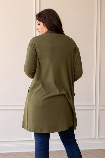 The Cardi Olive Cardigan