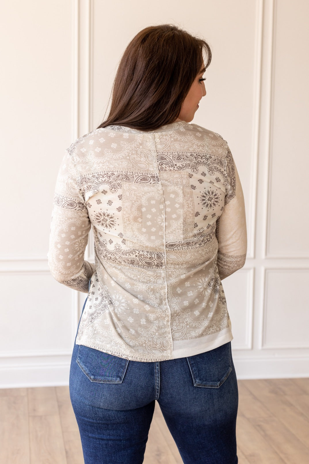 Western Bandana Print Top