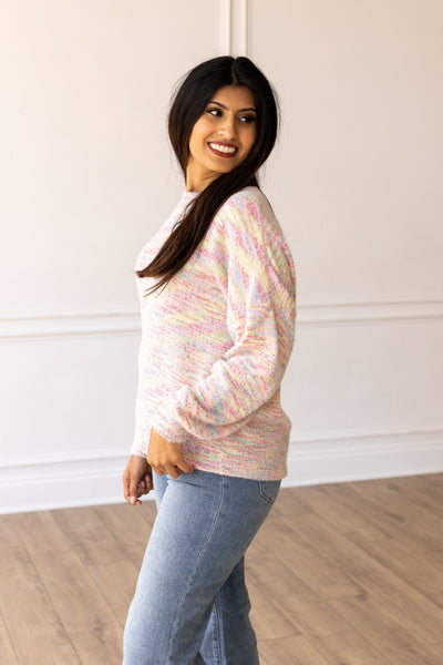 Brighter Days Multicolor Heathered Sweater