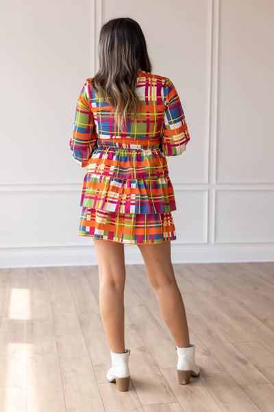 Keep On Charming Plaid Dress