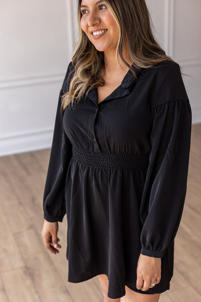 Black Button Down Dress