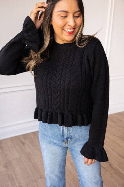 Bring the Warmth Sweater in Black