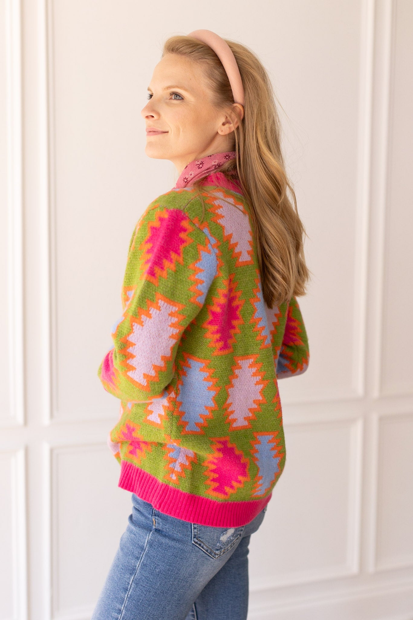 Fiesta Fusion Colorful Aztec Cardigan