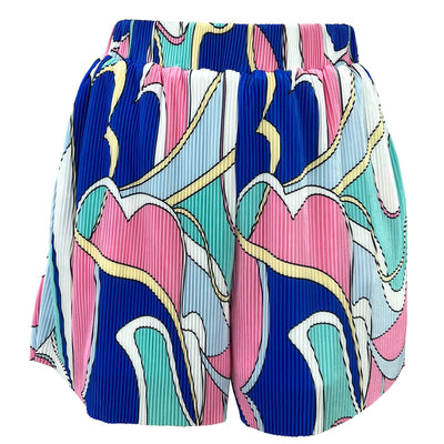 Tropical Hues Pleated Shorts