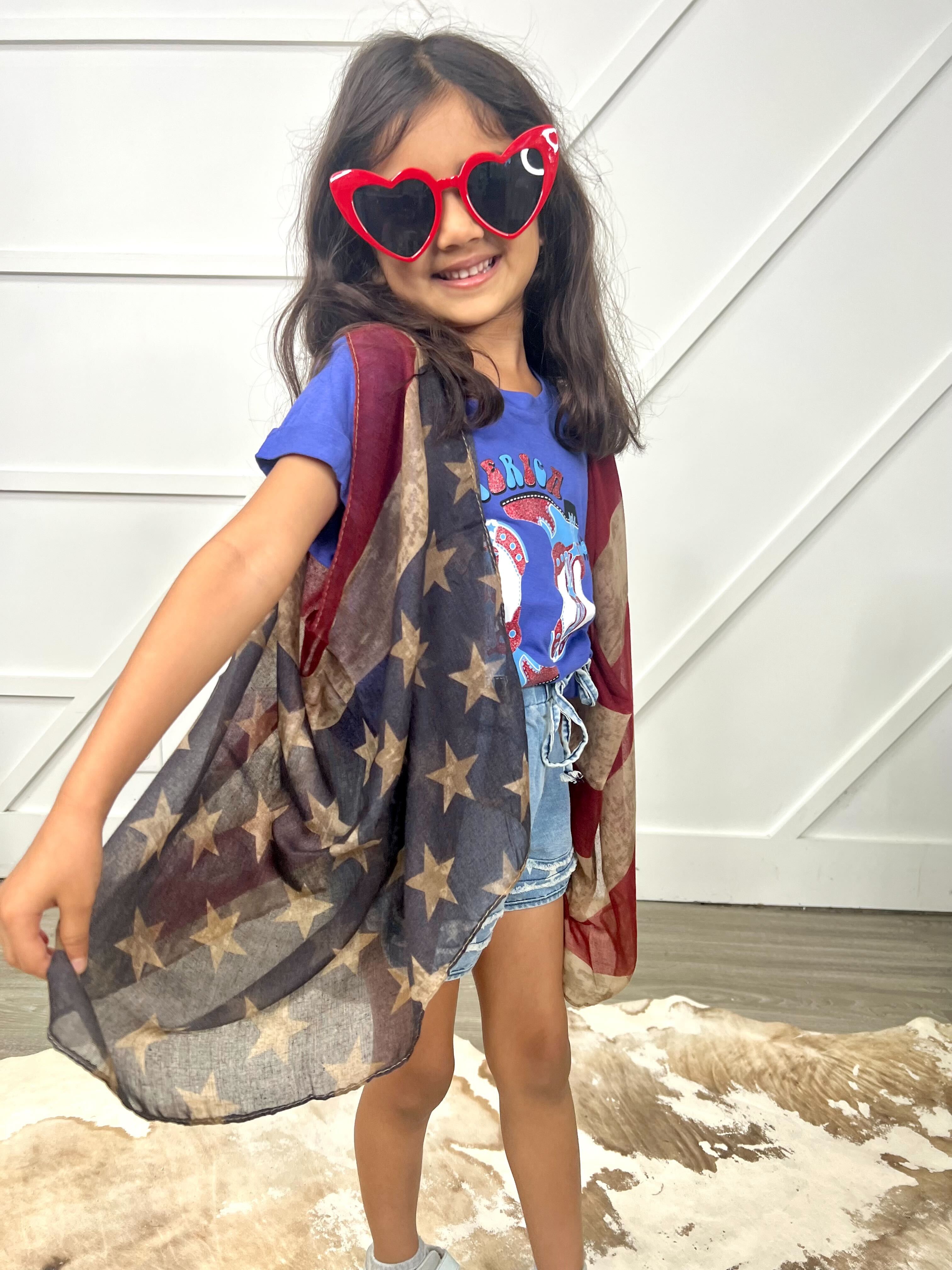 Girls' Vintage Stars & Stripes Vest