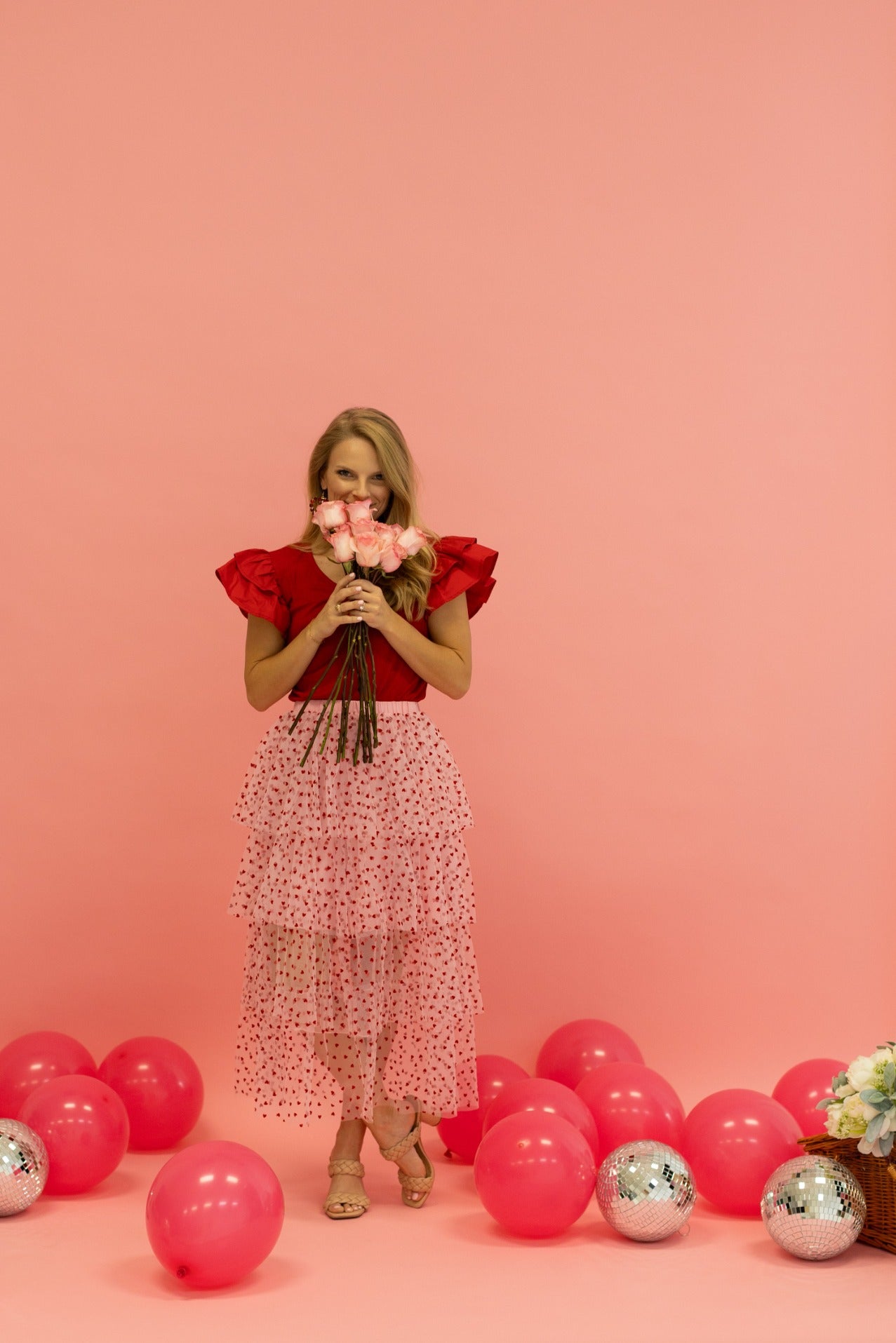 Love-Struck Pink Tulle Midi