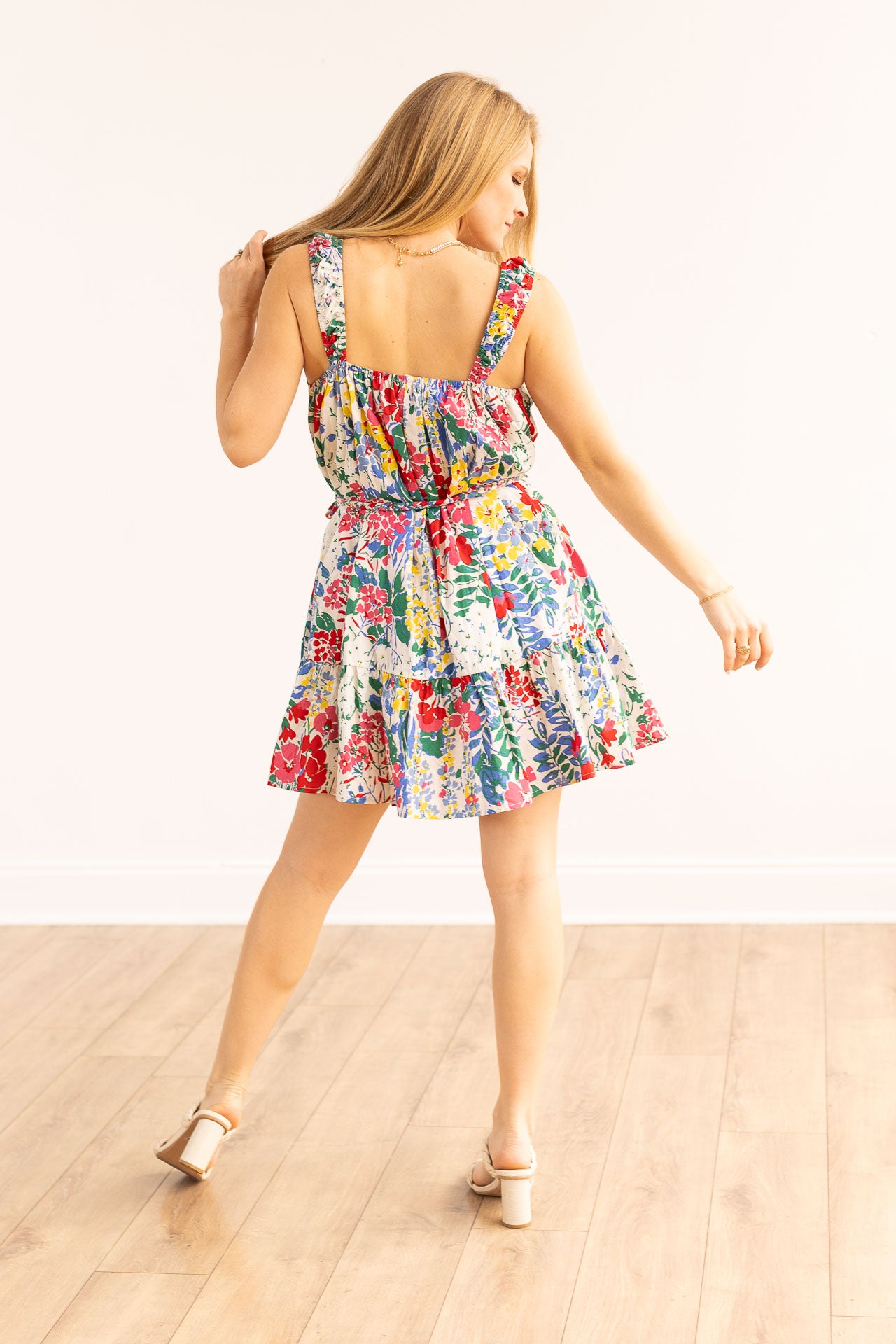 Iris Belted Floral Dress