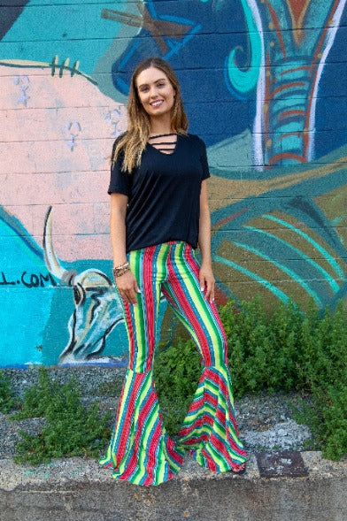 Strutting in Serape Flare Pants