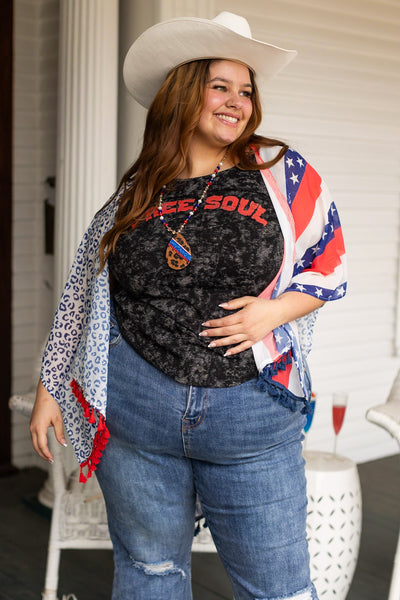 Stars & Stripes Cover-Up with Tassels