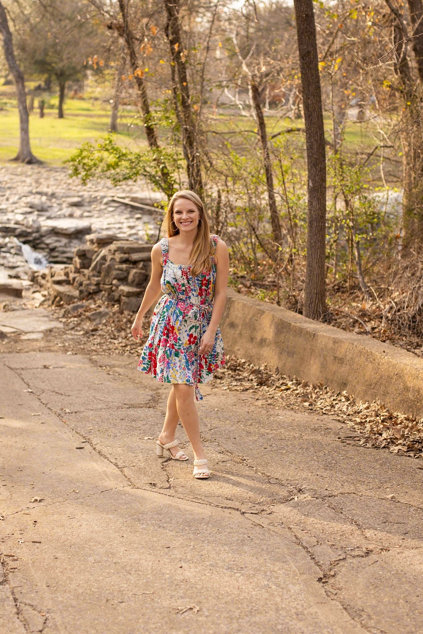 Iris Belted Floral Dress