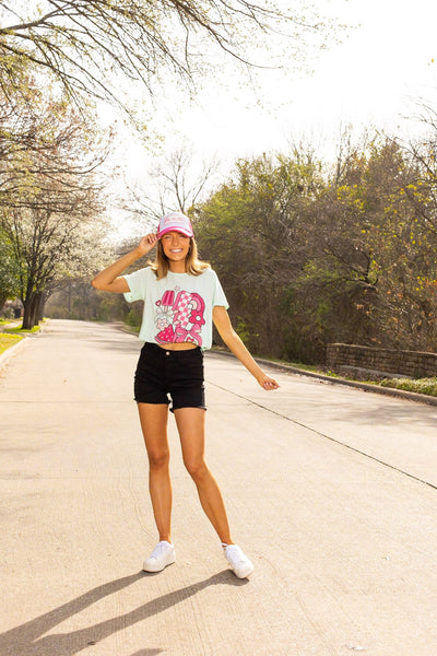 Rainbows and Bows Cuff Tee, Mint