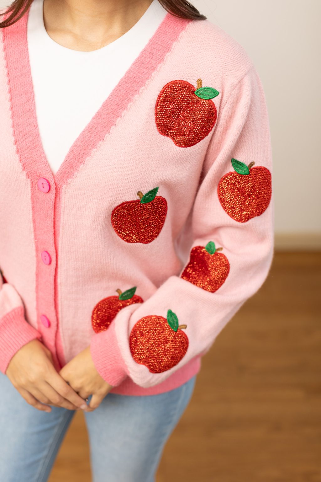 Pink Apple Cardigan