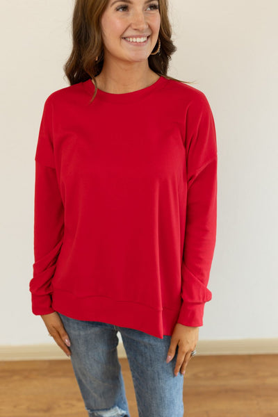 Red Micro Fleece Crewneck