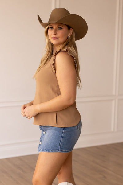 Ms. Honey Blouse, Tan