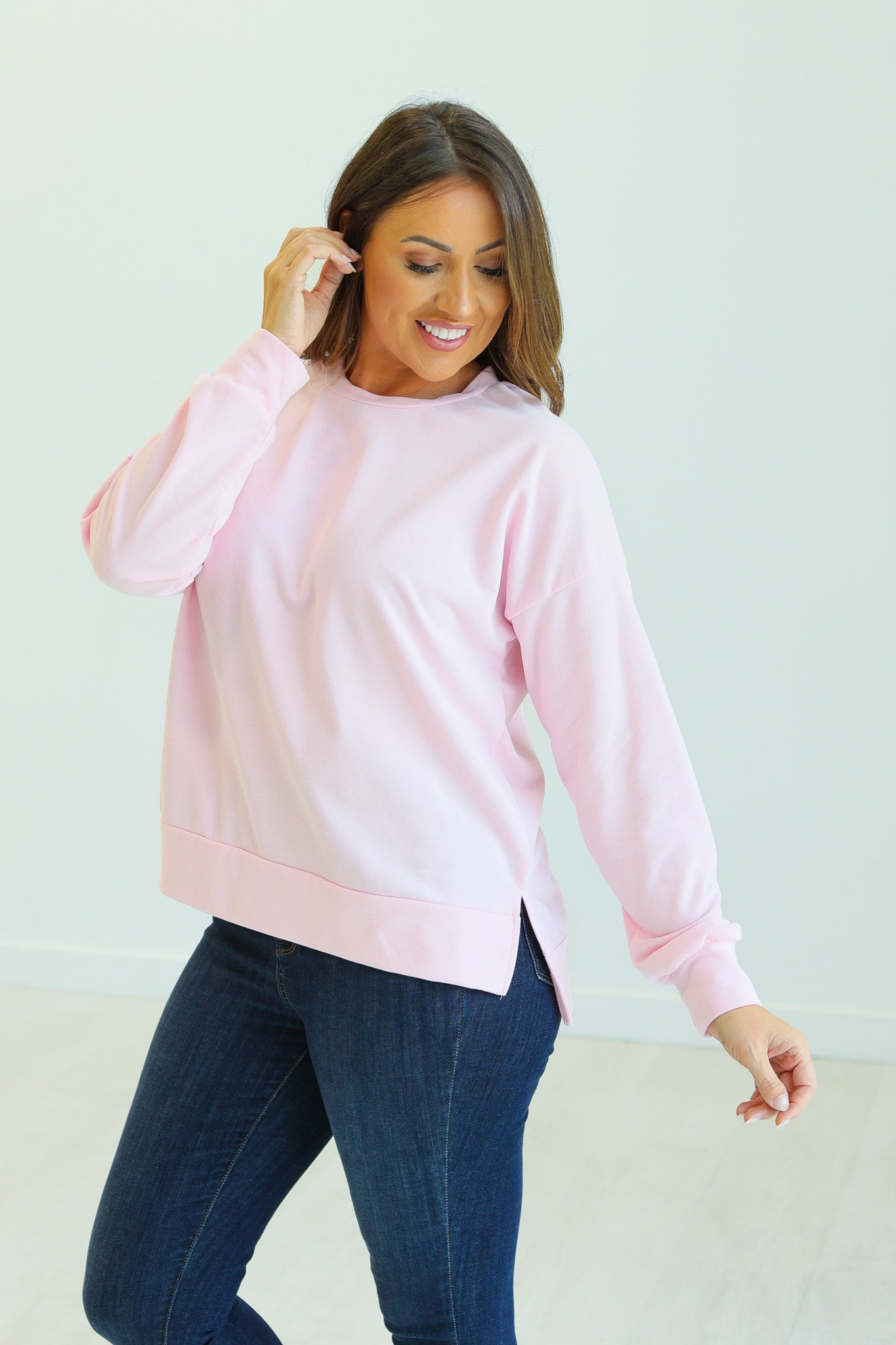 French Terry Sweatshirt in Pink