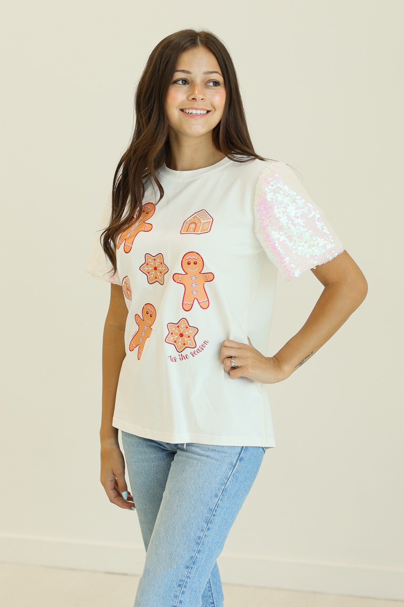 Ginger Bread on Princess Top, White
