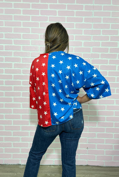 Stars & Stripes Split Box Tee