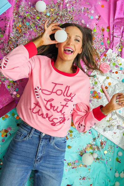 Jolly but Twisted Pink Sweatshirt