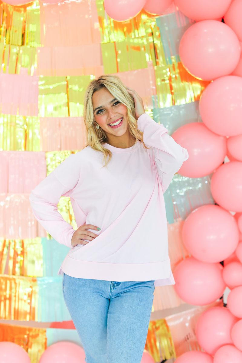 French Terry Sweatshirt in Pink