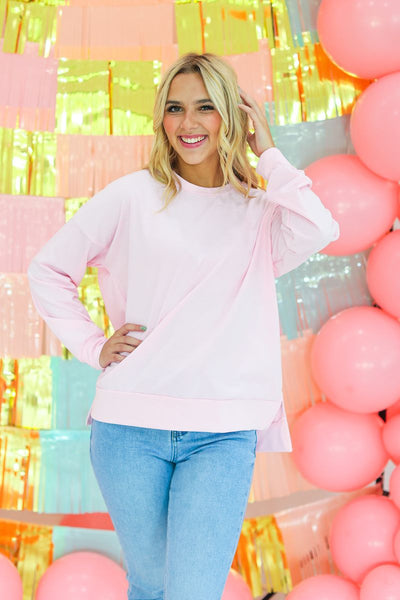 French Terry Sweatshirt in Pink