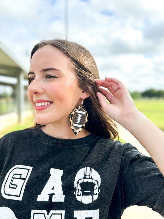 Stadium Spirit Football Earrings