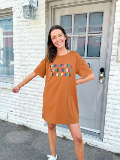 Hooray Sports Rust T-shirt Dress