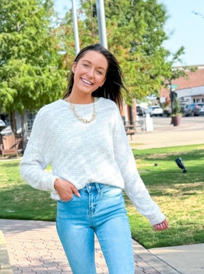 Brighter Day Cream Heathered Sweater