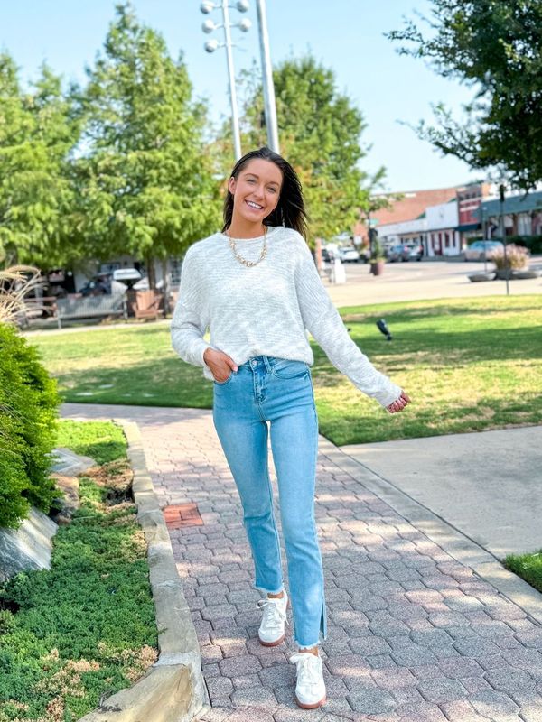 Brighter Day Cream Heathered Sweater