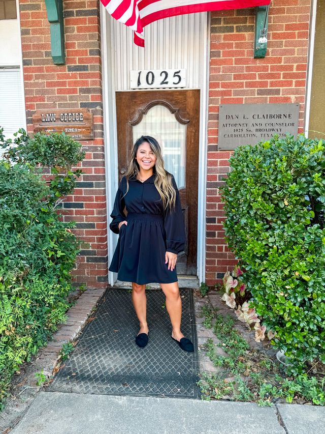 Black Button Down Dress