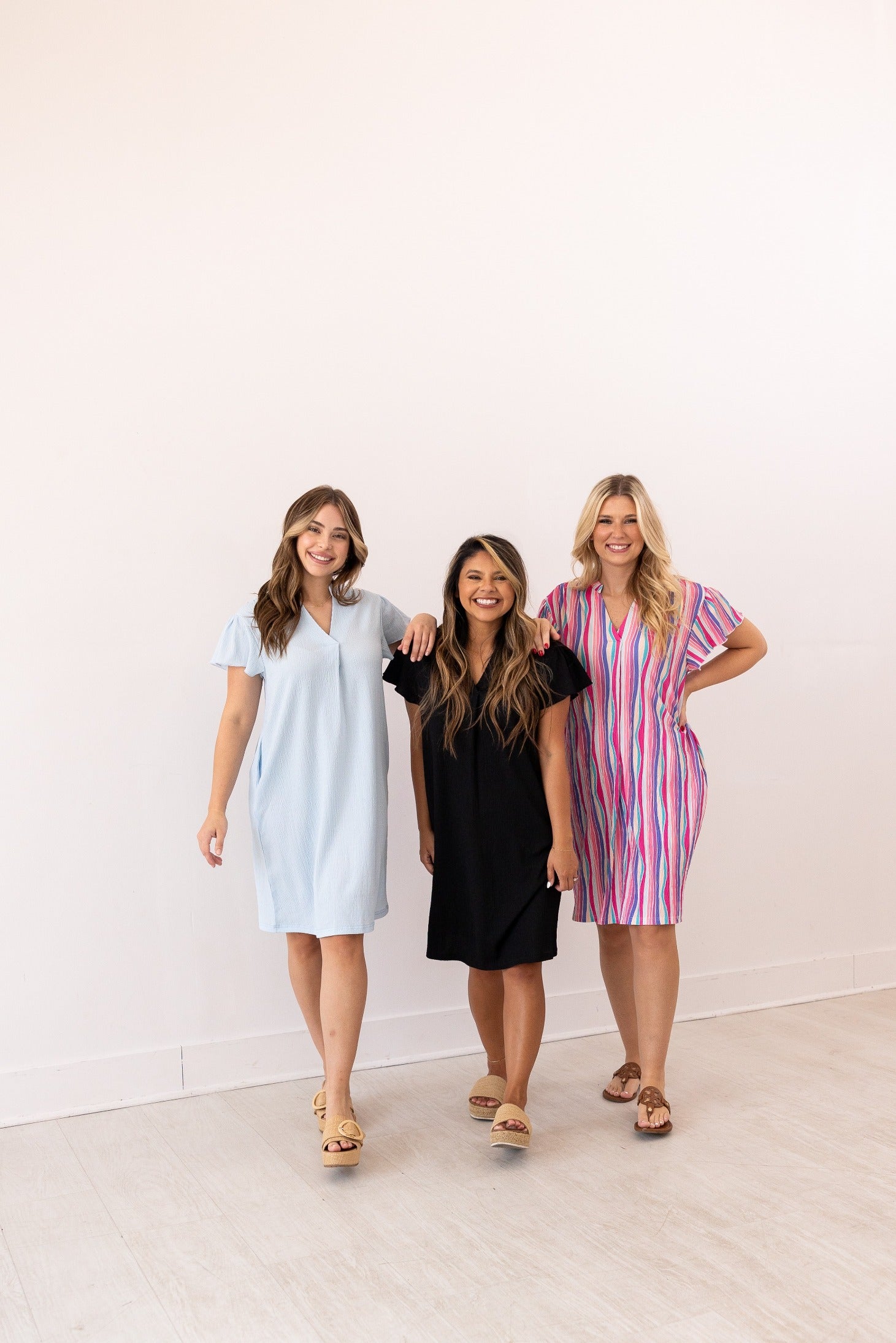 The Nicole Dress, Abstract Stripe