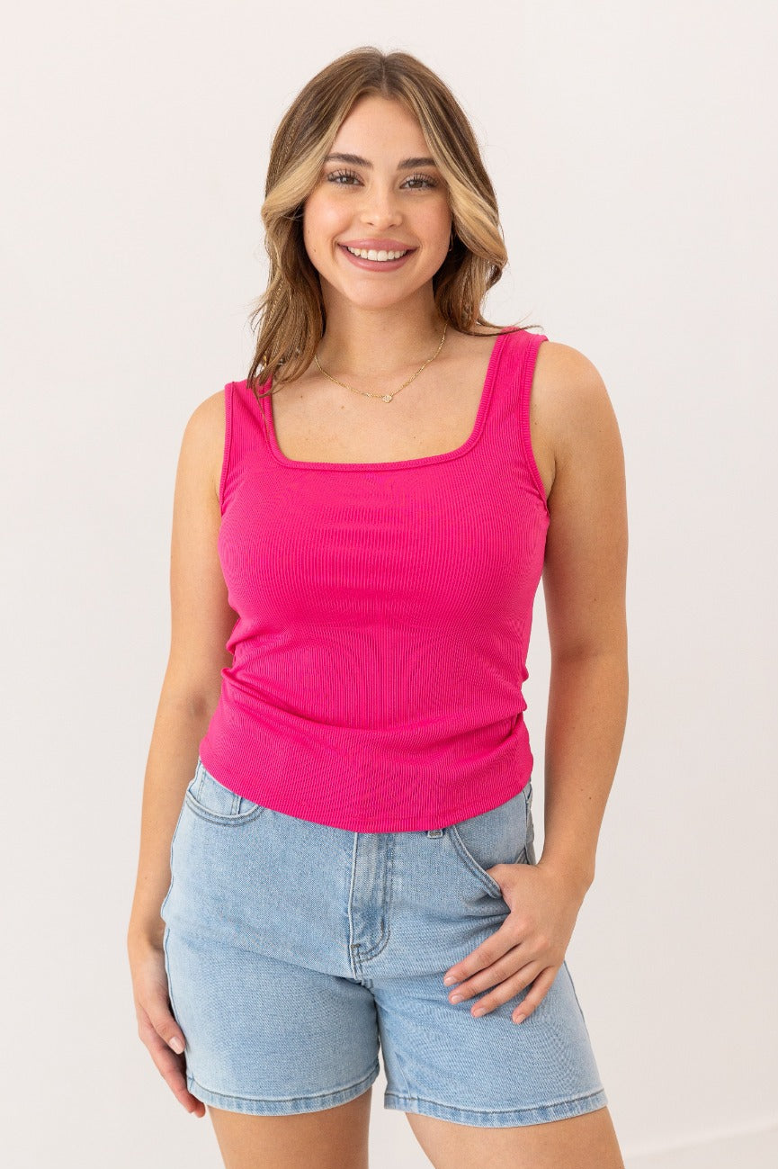Bella Tank Top, Pink