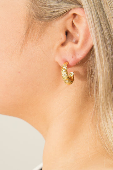 Small Crew Hoops, Gold