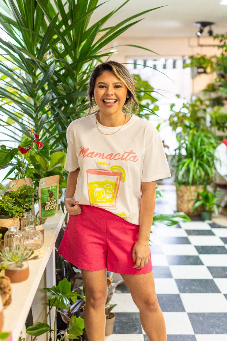 Mamacita Needs a Margarita on White Tee Shirt